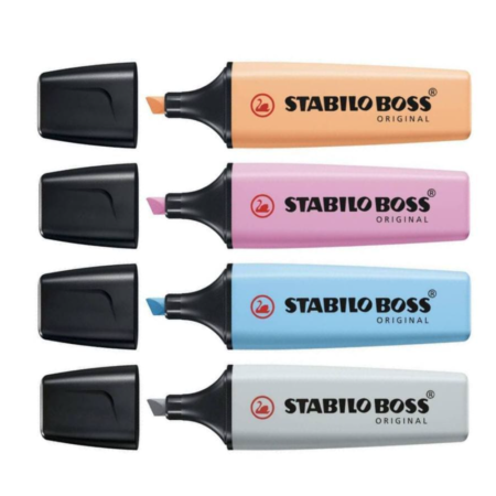STABILO RESALTADOR 4PC BOSS PASTEL